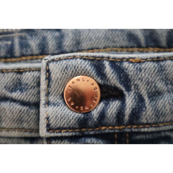 Adriano Goldschmied WMN Sz 26 Blue Chevron Isabelle HR Straight Crop Jeans - Picture 10 of 12